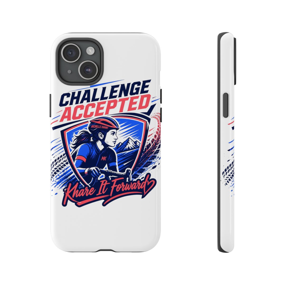Michelle Khare "Challenge Accepted" Phone Case - alternate angle 2, merchandise