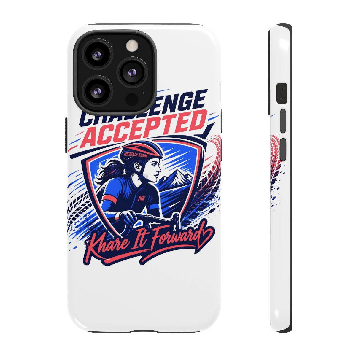 Michelle Khare "Challenge Accepted" Phone Case - alternate angle 2, merchandise