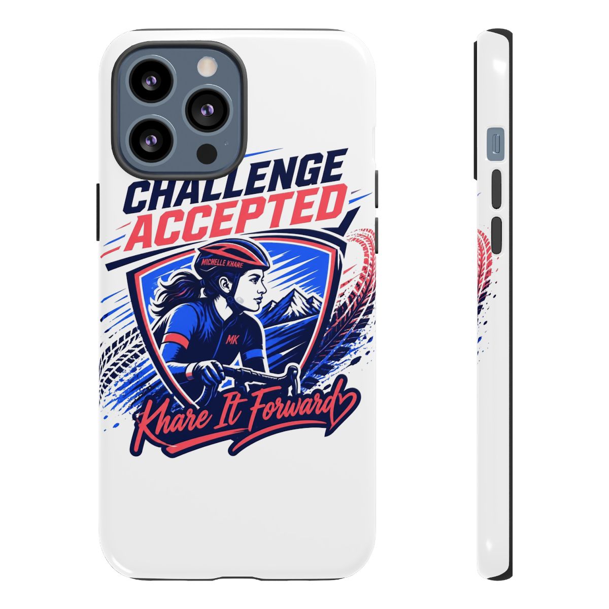 Michelle Khare "Challenge Accepted" Phone Case - alternate angle 3, merchandise